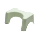 Banquito Para Inodoro. Taburete Ergonómico De Plástico Para el Baño Antideslizante Color Blanco Verde.