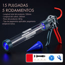 Pistola De Calafateo salchicha Antiexplosiva. Aplicador De Silicona, Pegamento Y Selladores. Calafateadora 15" (Set De 9 Piezas).