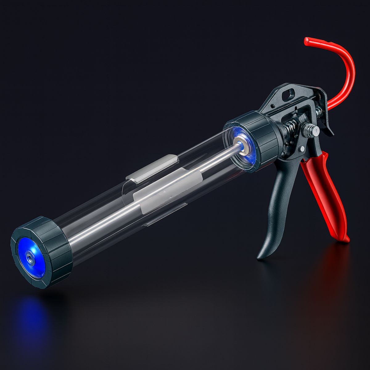 Pistola De Calafateo salchicha Antiexplosiva. Aplicador De Silicona, Pegamento Y Selladores. Calafateadora 15" (Set De 9 Piezas).