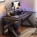 Escritorio Gamer 140x60x74 cm Con Superficie Antimanchas De Fibra De Carbono. Mesa De Computadora Con Soporte Para Monitor.