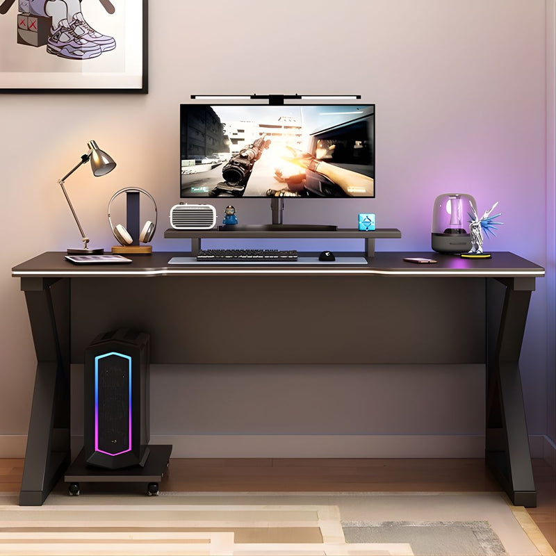 Escritorio Gamer 140x60x74 cm Con Superficie Antimanchas De Fibra De Carbono. Mesa De Computadora Con Soporte Para Monitor.