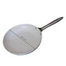 Sartén Cerámico Antiadherente 7.8” (20 Cm) Color Blanco y Azul Con Mango plateado. Eco Friendly 100% Libre De Teflón.