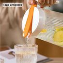 Jarra De Vidrio 1.4 L Con Tapa Antigoteo Y 4 Vasos de vidrio (260 ml).