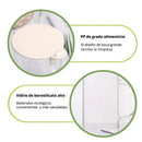 Jarra De Vidrio Con Tapa 1.7L  Y Vasos (4 Unds)