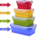Envases De Silicona Plegables Herméticos. 350ml, 540ml, 800ml Y 1200ml. Vasijas. Cajas De Almacenamiento Selladas. Envases Plásticos.