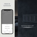 Interruptor Inteligente Wifi De Pared Con Neutro De 4 botones Compatible Con Alexa Y Google Assistant.10A. 90-240V. 50-60 Hz