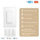Interruptor Inteligente Wifi De Pared Con Neutro De 4 botones Compatible Con Alexa Y Google Assistant.10A. 90-240V. 50-60 Hz
