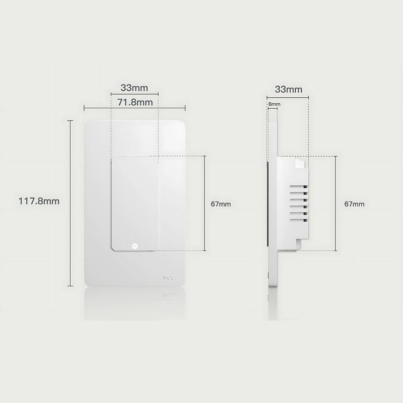 Interruptor Inteligente Wifi De Pared Con Neutro Compatible Con Alexa Y Google Assistant.10A. 90-240V. 50-60 Hz
