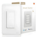 Interruptor Inteligente Wifi De Pared Con Neutro Compatible Con Alexa Y Google Assistant.10A. 90-240V. 50-60 Hz