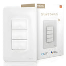 Interruptor Inteligente Wifi De Pared Con Neutro Triple Compatible Con Alexa Y Google Assistant.10A. 90-240V. 50-60 Hz