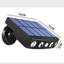 Lámpara Solar LED IP65 Cobertura 50M² 120º Con Sensor De Movimiento. Foco Con Panel Solar Para Exteriores. Luz Cálida. 5v. 300MA.1200 mAh. Color Negro