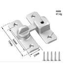 Pasador Picaporte De Seguridad De Aleación De Aluminio Para Puertas. Pestillo Para Armarios. Color Plateado. 2.9x2.2x0.9" (75x56x23mm). Cerrojo. Tranca