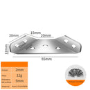 Escuadra De Refuerzo 90º En Acero Inoxidable Para Muebles Y Estanterías. 2.5" (6.5cm). Color Plateado. Angulo Escuadra De Esquina. Espesor 2.0 mm
