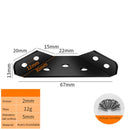 Escuadra De Refuerzo 90º En Acero Inoxidable Para Muebles Y Estanterías. 2.6" (6.7cm). Color Negro. Angulo Escuadra De Esquina  Espesor 2.0 mm