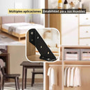 Escuadra De Refuerzo 90º En Acero Inoxidable Para Muebles Y Estanterías. 2.6" (6.7cm). Color Negro. Angulo Escuadra De Esquina  Espesor 2.0 mm