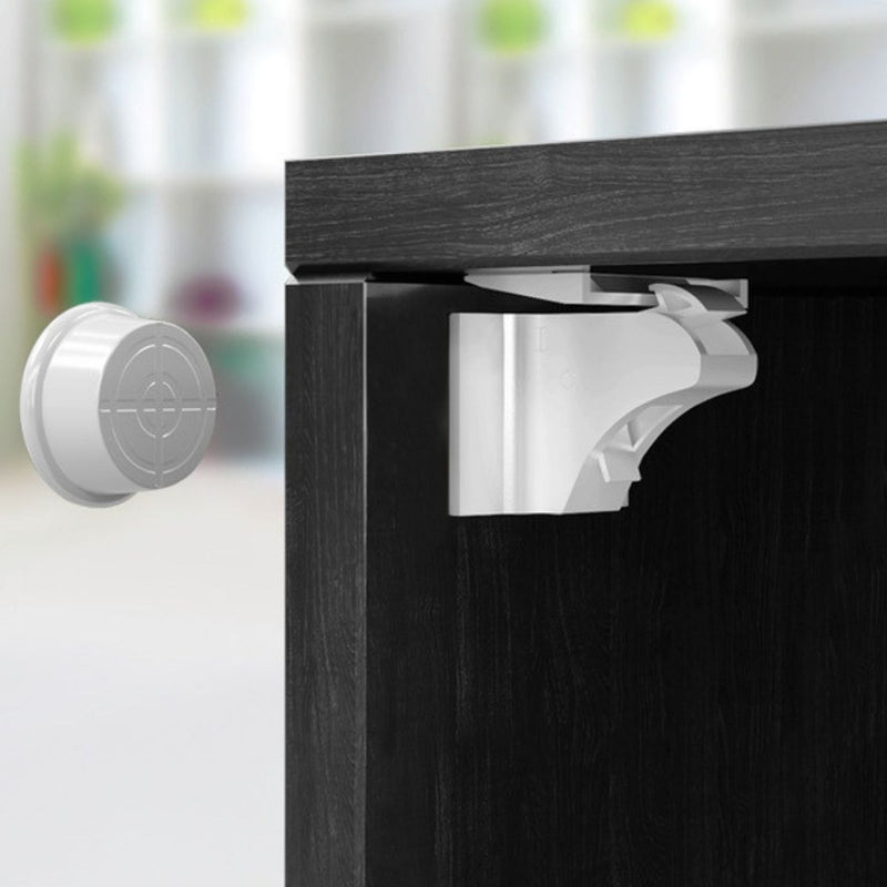 Cerradura De Seguridad Magnética Invisible Para Muebles Y Gabinetes. Protección De Niños (Set de 4 Cerraduras).