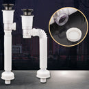 Trampa Para Desagüe Antiolor Flexible. Sifón de Fregadero Y Lavamanos Extensible. Apertura de 30-32 mm, extensible de 45-80 cm (Blanco)