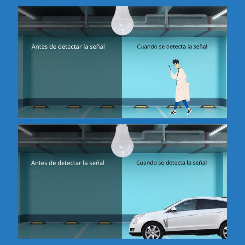 Foco Led Con Sensor De Luz fotocelda Automático E27. Bombillo Con Sensor de Movimiento Ideal Para Exteriores, Pasillos, Garajes, Patios, Entradas. 9w