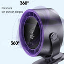 Abanico Recargable De Escritorio De 6" Con Y Pantalla LED. Ventilador Portátil De 100 Velocidades Y Motor Ice Feel. 7V. 5W