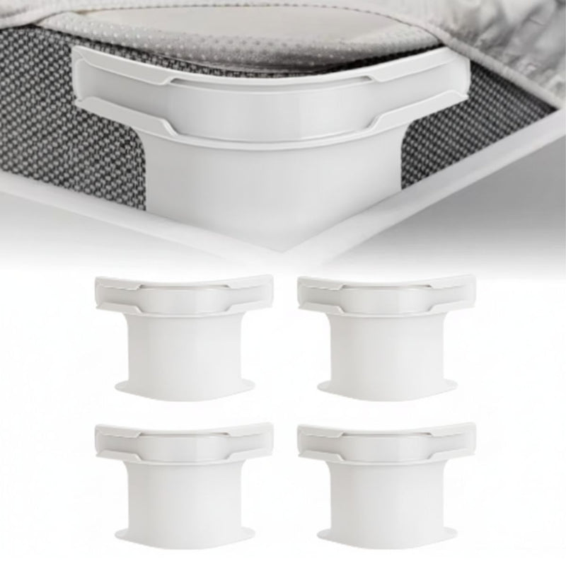Sujetador de Sabanas colchon invisible. Tiras De Fijación Transparentes Para Sábanas Antideslizantes (Set de 4 unds).