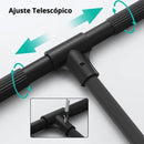 Closet tubo Con Sistema De Elevación Ajustable 70-93cm (27.5”-36”). Color Negro Barra De Ropa Abatible con doble buffer
