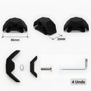 Abrazadera Conector Esquinero De Ensamblaje Para Muebles De Madera Sin Perforación. Para 14 a 21 mm de grosor. Color Negro. (4 Unds.)