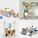 Abrazadera Conector Esquinero De Ensamblaje Para Muebles De Madera Sin Perforación. Para 14 a 21 mm de grosor. Color Negro. (4 Unds.)