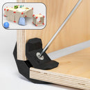 Abrazadera Conector Esquinero De Ensamblaje Para Muebles De Madera Sin Perforación. Para 14 a 21 mm de grosor. Color Negro. (4 Unds.)