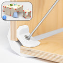 Abrazadera Conector Esquinero De Ensamblaje Para Muebles De Madera Sin Perforación. Para 14 a 21 mm de grosor Color blanco. (4 Unds)