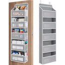 Organizador Colgante De Puerta Con Bolsillos Multiusos Para Baño, Cocina Y Habitación. 57.8” Largo x 15.7" Ancho. 5 niveles Color Gris