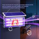 Lámpara Solar Mata Insectos Recargable. Antimosquitos 20W Triple Tubo UV Para Terrazas, Patios, Gazebos. Cobertura 200 m². 30x18x67.5cm.