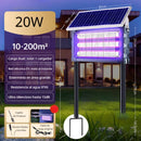 Lámpara Solar Mata Insectos Recargable. Antimosquitos 20W Triple Tubo UV Para Terrazas, Patios, Gazebos. Cobertura 200 m². 30x18x67.5cm.