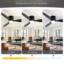 Abanico De Techo Con Lámpara. 3 Tonos De Luz. 42" Ventilador Con Control Remoto. Fan 110V Color Negro.