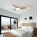 Abanico De Techo Con Lámpara. 3 Tonos De Luz. 25" Ventilador Con Control Remoto. Fan 110V Color Madera claro