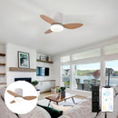 Abanico De Techo Con Lámpara. 3 Tonos De Luz. 25" Ventilador Con Control Remoto. Fan 110V Color Madera claro