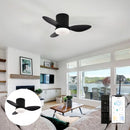 Abanico De Techo Con Lámpara. 3 Tonos De Luz. 25" Ventilador Con Control Remoto. Fan 110V Color Negro.