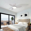 Abanico De Techo Con Lámpara. 3 Tonos De Luz. 25" Ventilador Con Control Remoto. Fan 110V Color Blanco.