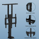 Soporte De TV oculto Con Altura motorizado automático 22.6 - 44.9” (57.5cm  – 1.2 mts) Con Control Remoto. Elevador de TV Automático. Para Monitores 42-70”.