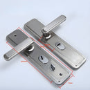 Manija (Chapa) De Puerta De Doble Tracción. Tirador Doble Resorte Con Placa De Acero Inoxidable 280x70mm. Distancia entre orificios 235mm. Plateado (No Incluiye Cerradura)