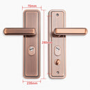 Manija (Chapa) De Puerta De Doble Tracción. Tirador Doble Resorte Con Placa De Acero Inoxidable 280x70mm. Distancia entre orificios 235mm. Bronce (No Incluye Cerradura)