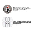 Manija De Puerta Móvil Doble (Interior Y Exterior) Antirrobo De Alta Seguridad Para Puertas De 5 Cm.  Apertura Izquierda o Derecha. Color Negro.