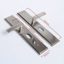 Manija De Puerta Móvil Doble (Interior Y Exterior). Tirador Antirrobo De Seguridad.  Apertura Izquierda o Derecha. Color Plateado. 330x70mm