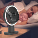 Abanico ventilador 5.5V De Escritorio Con Luz lampara Nocturna de batria USB-C 1000mAh