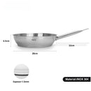 Sartén Profesional De Acero Inoxidable Inox 304. 11” (28 cm).