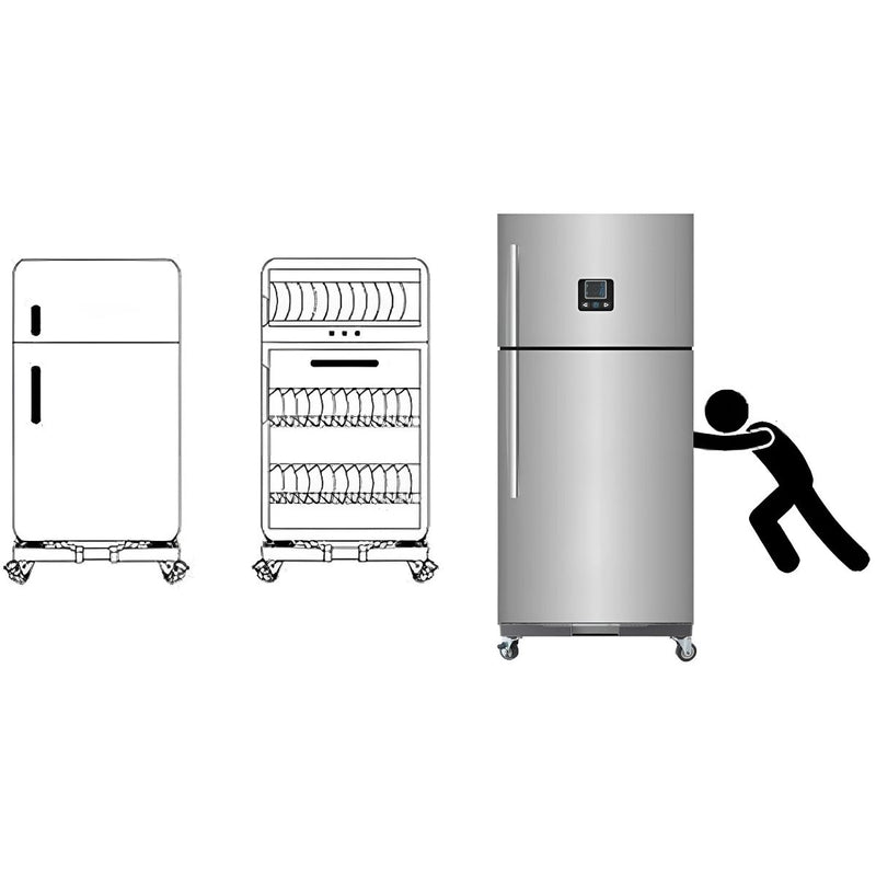 Base Móvil Universal Ajustable (45-60cm) Con Ruedas Para Mover Muebles, Lavadora Y Refrigerador. Carga Max. 305 Lbs (138 Kgs)