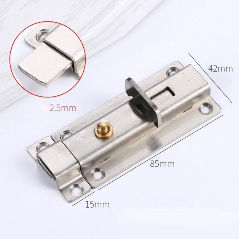 Picaporte De 4” De Acero Inoxidable. Pasador Con Botón Y Tornillos incluidos. Cerrojo. Pestillo.