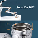Adaptador boquilla Universal flexible para grifo de baño. Accesorio Giratorio Para Lavamanos. Y Cocina. Color plateado. Bronce niquelado