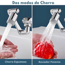 Adaptador boquilla Universal flexible para grifo de baño. Accesorio Giratorio Para Lavamanos. Y Cocina. Color plateado. Bronce niquelado