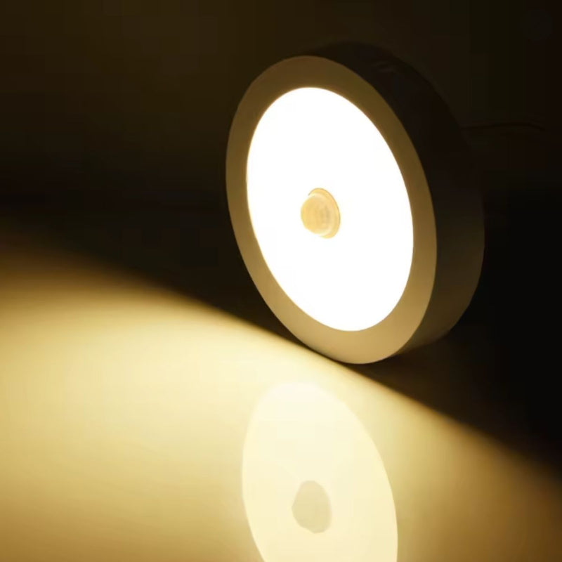 Lámpara De Techo Plafón LED 18W Con Sensor De Movimiento 8.8”(22.5cm). Luz Cálida.