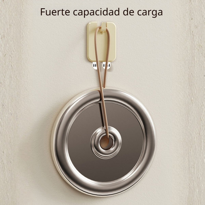 Gancho Adhesivo Para Colgar Cuadros En La Pared Sin clavos o Perforaciones. 2.6x2” (6.6x5.1cm). Color Blanco.